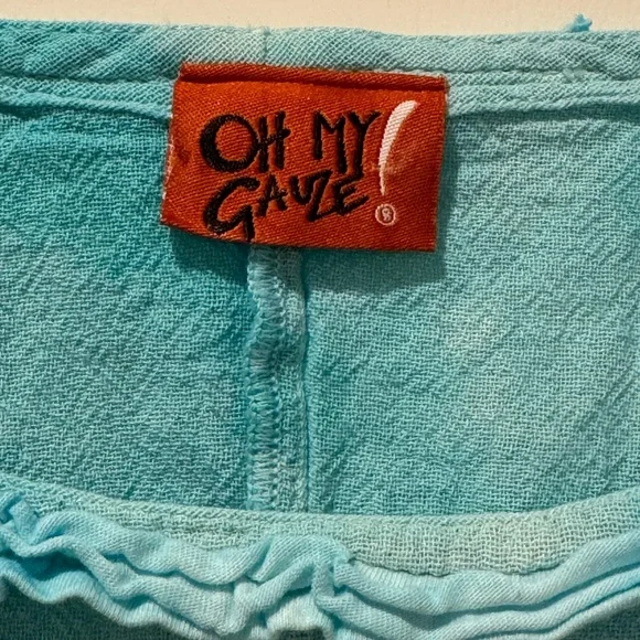 NWT Oh My Gauze! M (Size 2) Blue Tie Dye Suzi Washed Cotton Tunic - Picture 2 of 8